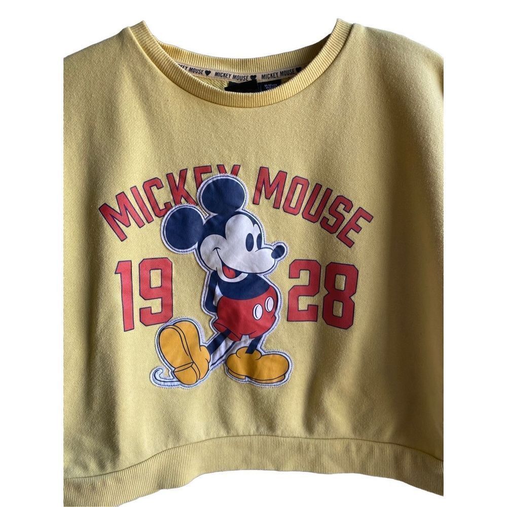 Disney girls, Mickey Mouse prop yellow sweatshirt size 11/12
